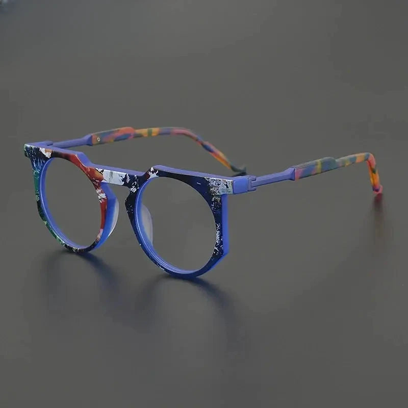 Unisex Browline Full Rim Acetate Prescription Glasses G9399 — view 7 | Rx Spectacle