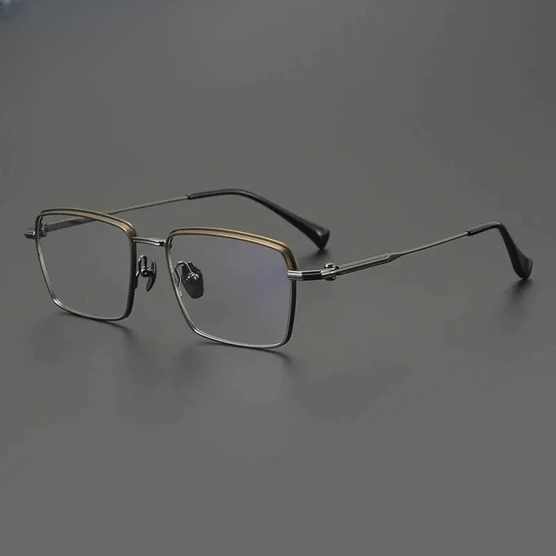 Unisex Square Full Rim Titanium Prescription Glasses Gxyj4006 — view 4 | Rx Spectacle
