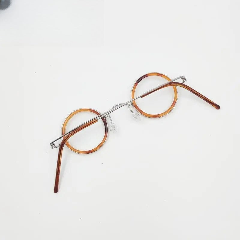 Unisex Round Full Rim Acetate Prescription Glasses Y060 — view 10 | Rx Spectacle