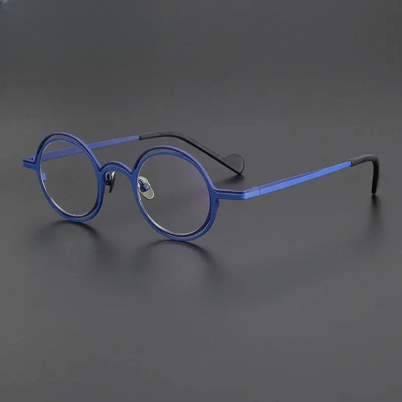 Unisex Round Full Rim Titanium Prescription Glasses Gxyj999 — view 5 | Rx Spectacle
