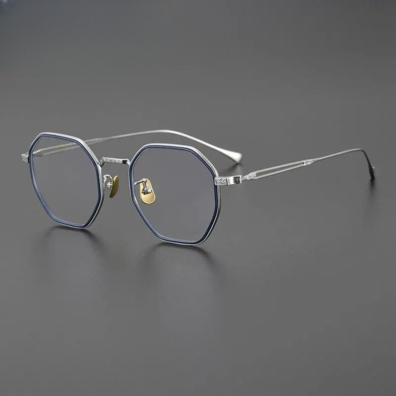 Unisex Polygon Full Rim Titanium Prescription Glasses Gxyj1124 — view 1 | Rx Spectacle