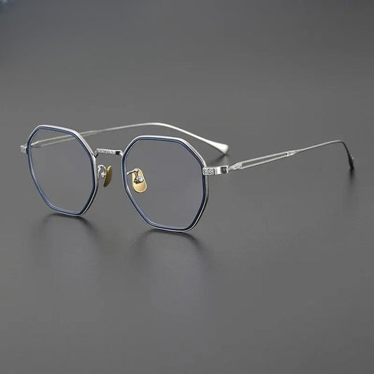 Unisex Polygon Full Rim Titanium Prescription Glasses Gxyj1124 — view 1 | Rx Spectacle