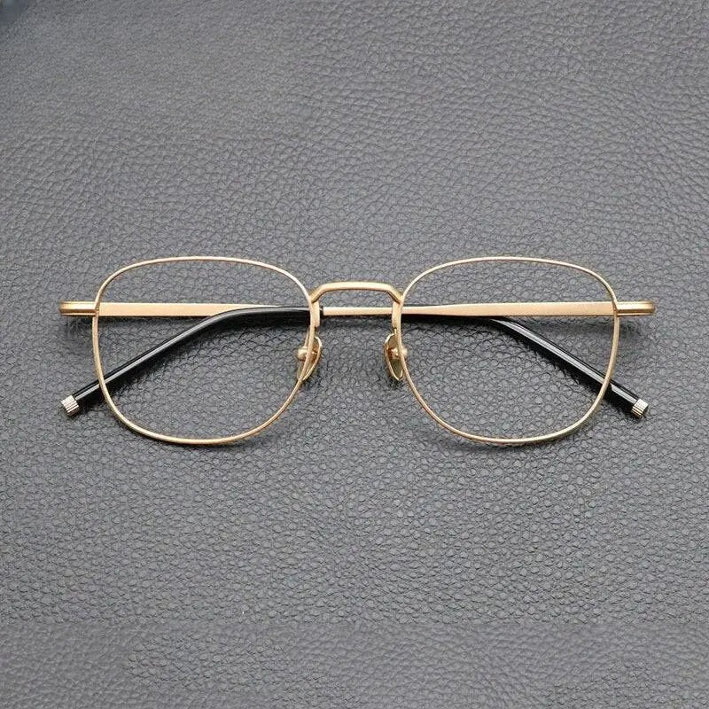 Unisex Square Full Rim Titanium Prescription Glasses Gxyj840 — view 4 | Rx Spectacle