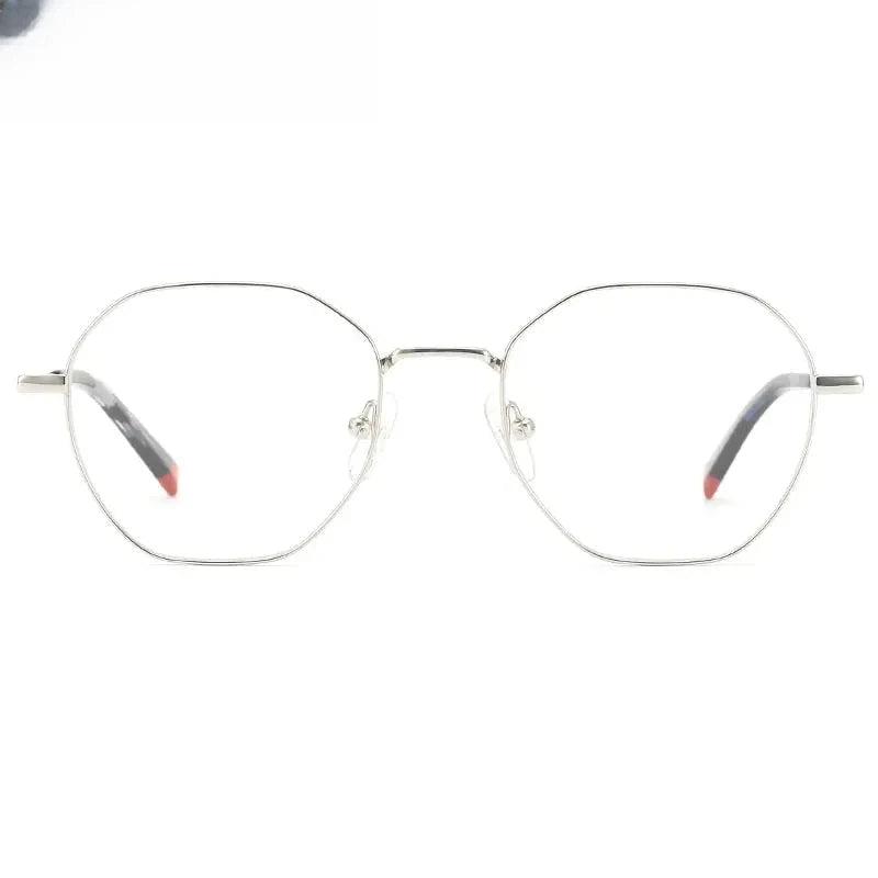 Women's Oval Full Rim Titanium Flat Top Prescription Glasses 16425 — view 2 | Rx Spectacle