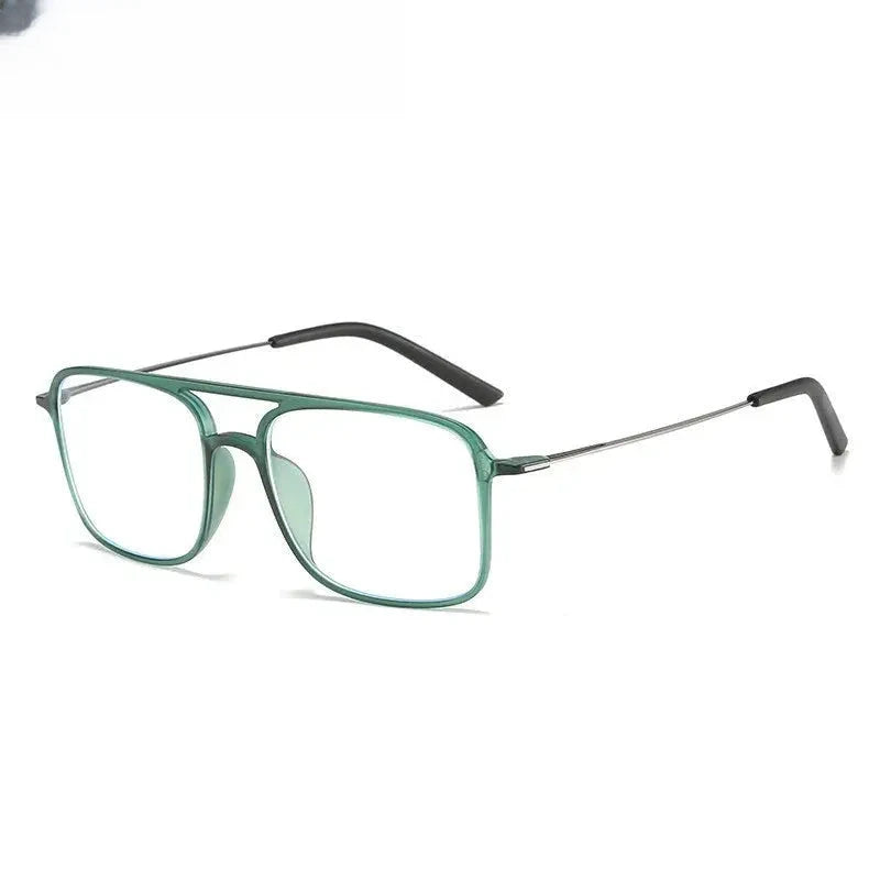Women's Square Full Rim Titanium Double Bridge Prescription Glasses 3121 — view 1 | Rx Spectacle