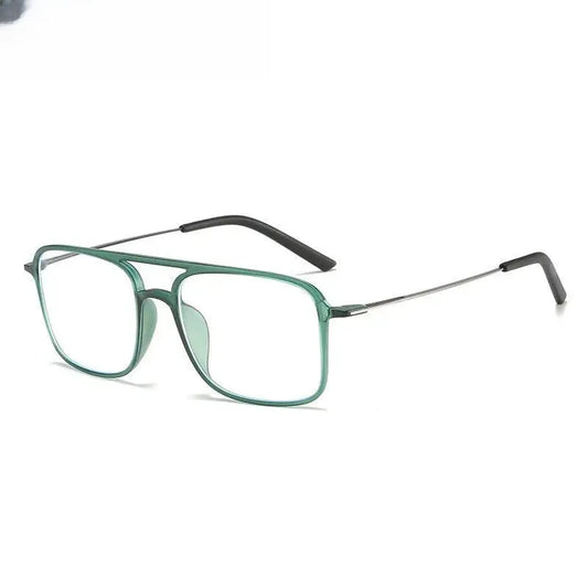 Women's Square Full Rim Titanium Double Bridge Prescription Glasses 3121 — view 1 | Rx Spectacle