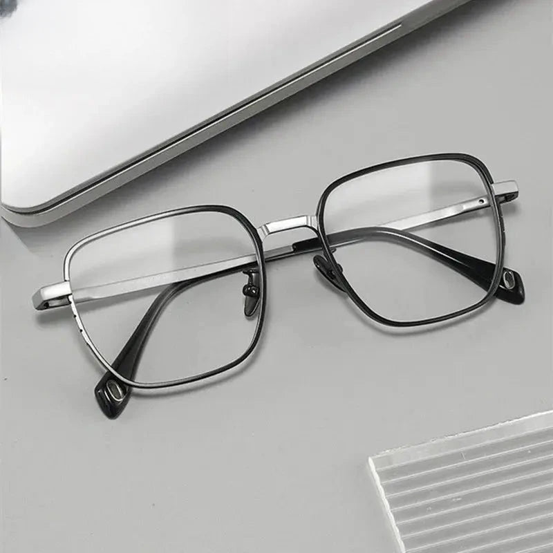 Men's Polygon Full Rim Titanium Prescription Glasses 41007 — view 1 | Rx Spectacle
