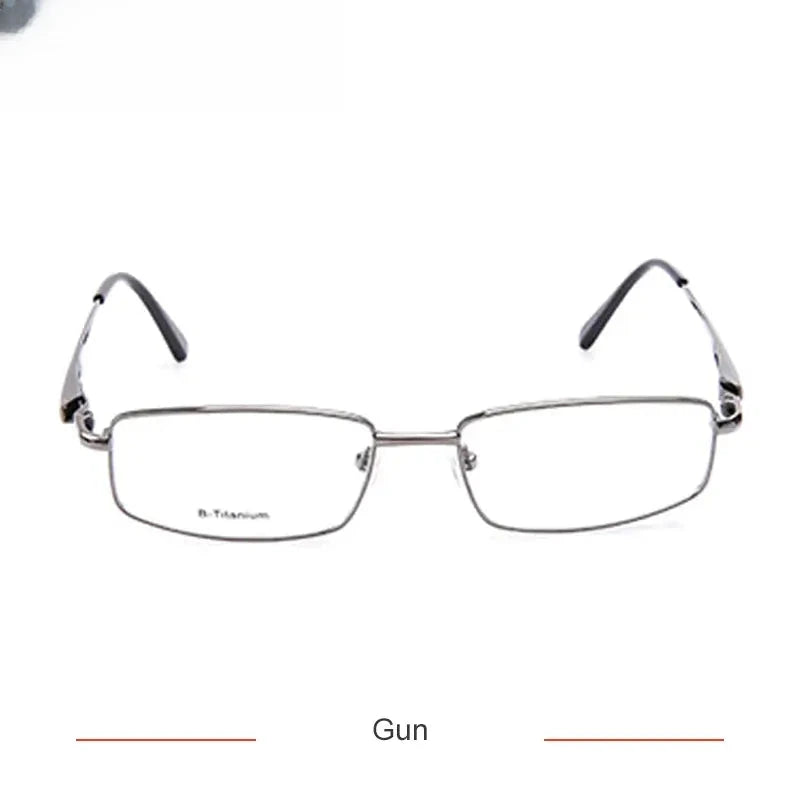 Unisex Polygon Full Rim Titanium Prescription Glasses 414755 — view 4 | Rx Spectacle