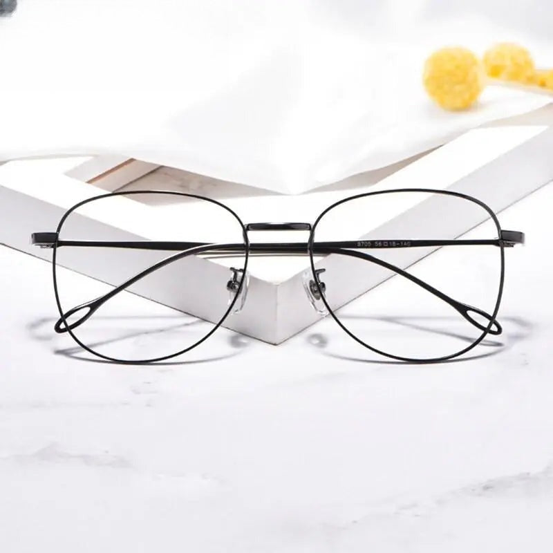 Unisex Round Full Rim Stainless Steel Prescription Glasses — view 1 | Rx Spectacle