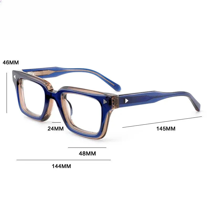 Unisex Browline Full Rim Acetate Reading Glasses 66308 — view 2 | Rx Spectacle