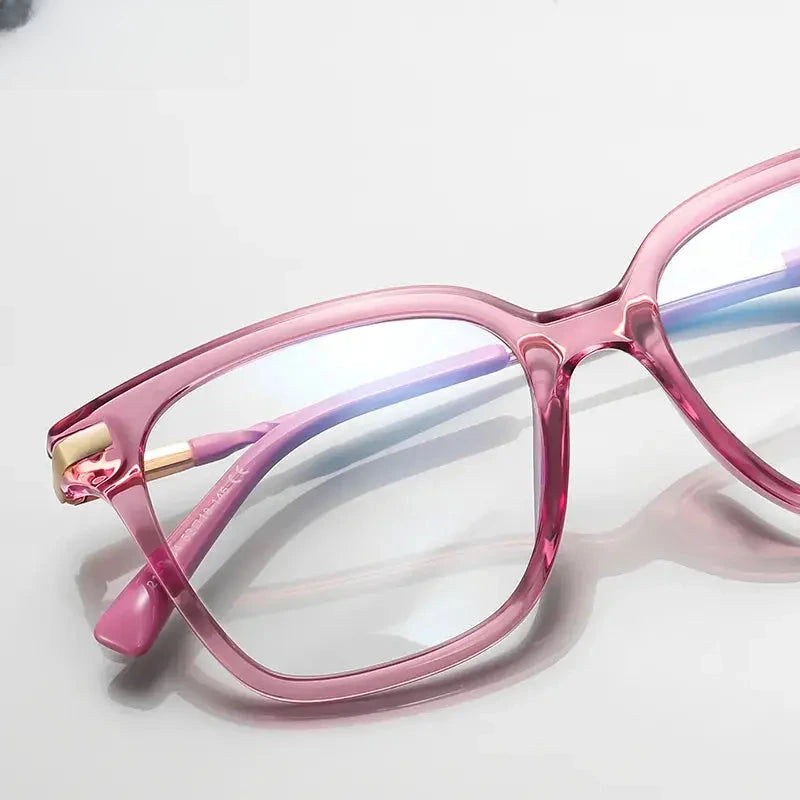 Women's Square Full Rim Titanium Reading Glasses 2129 — view 2 | Rx Spectacle