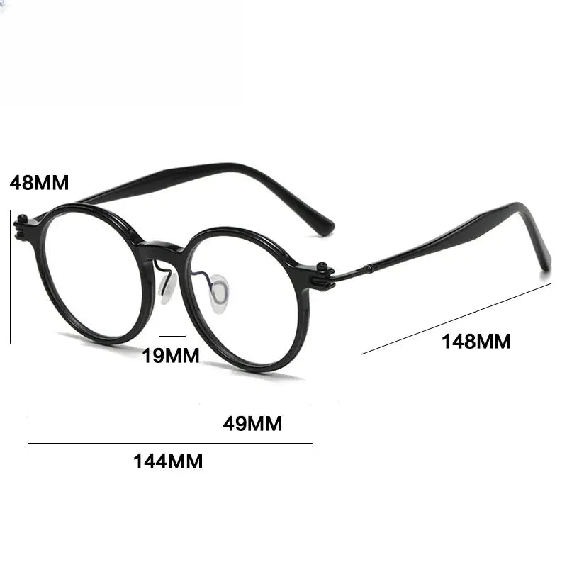Unisex Round Full Rim Acetate Reading Glasses 75886 — view 2 | Rx Spectacle