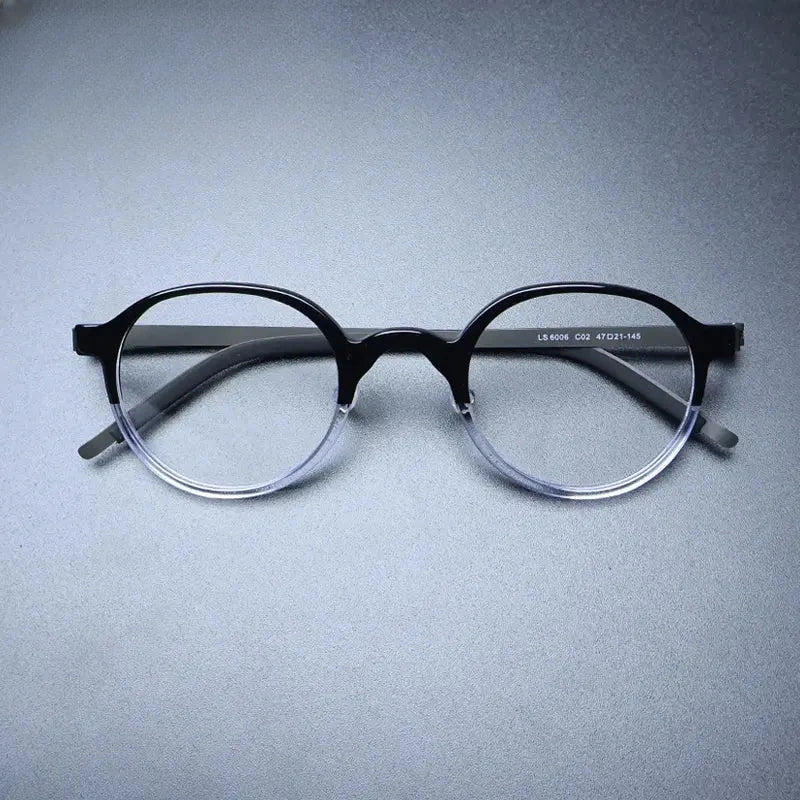 Unisex Round Full Rim Acetate Prescription Glasses Gxyj1239 — view 6 | Rx Spectacle