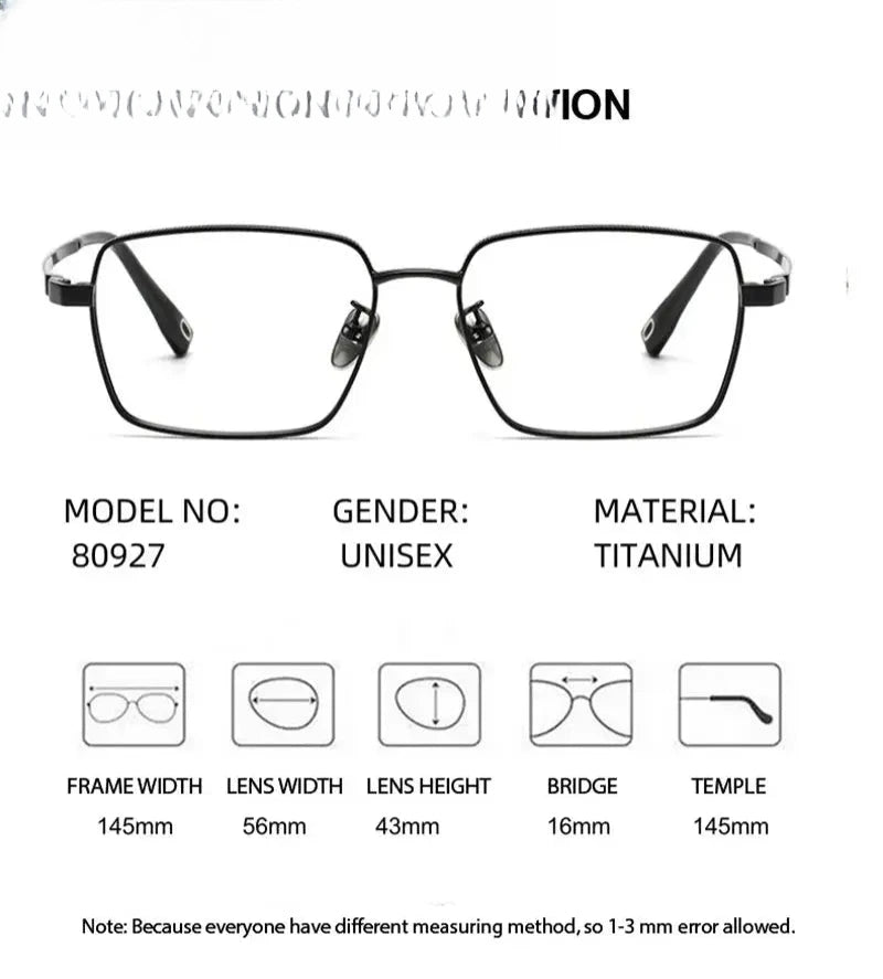 Men's Polygon Full Rim Titanium Prescription Glasses 80927 — view 2 | Rx Spectacle