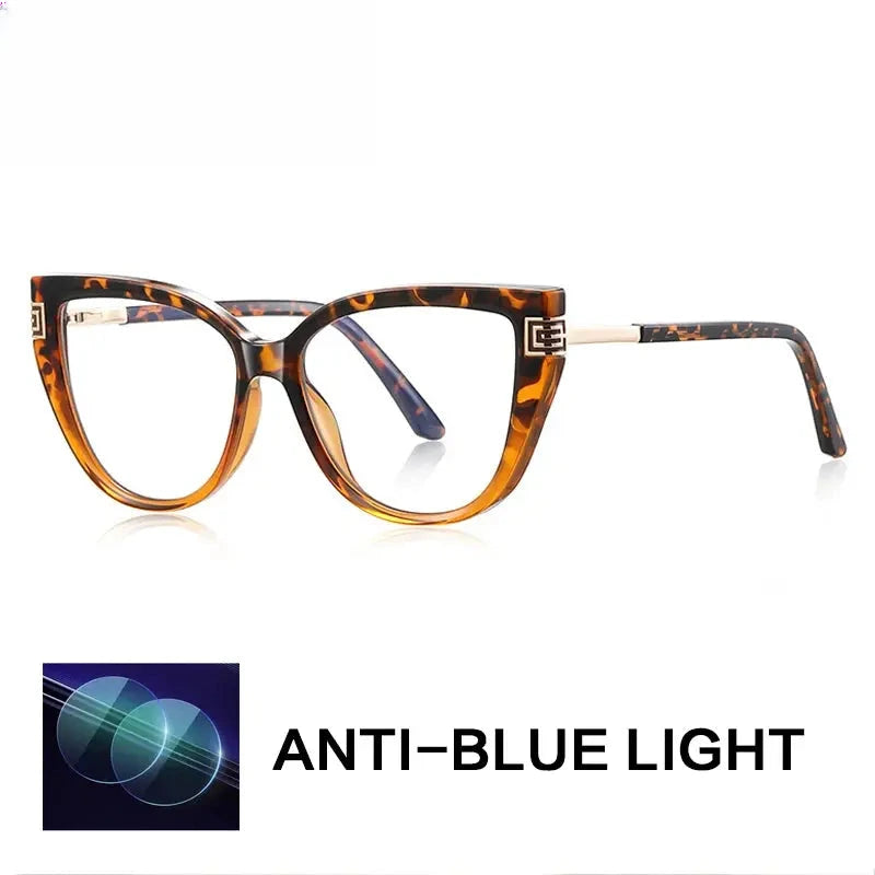 Women's Cat Eye Full Rim Titanium Reading Glasses Gx2259 — view 5 | Rx Spectacle