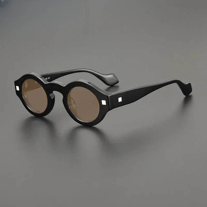 Unisex Round Full Rim Acetate Prescription Glasses M003 — view 15 | Rx Spectacle