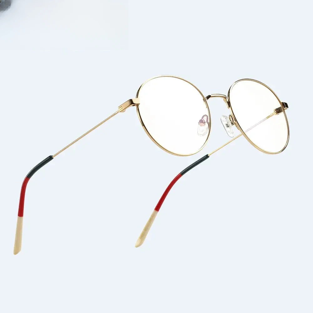 Women's Round Full Rim Titanium Prescription Glasses 68081 — view 1 | Rx Spectacle