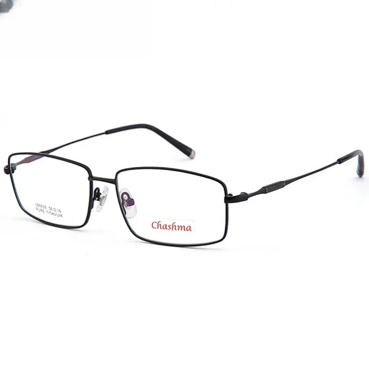 Women's Square Full Rim Titanium Prescription Glasses 416638 — view 6 | Rx Spectacle