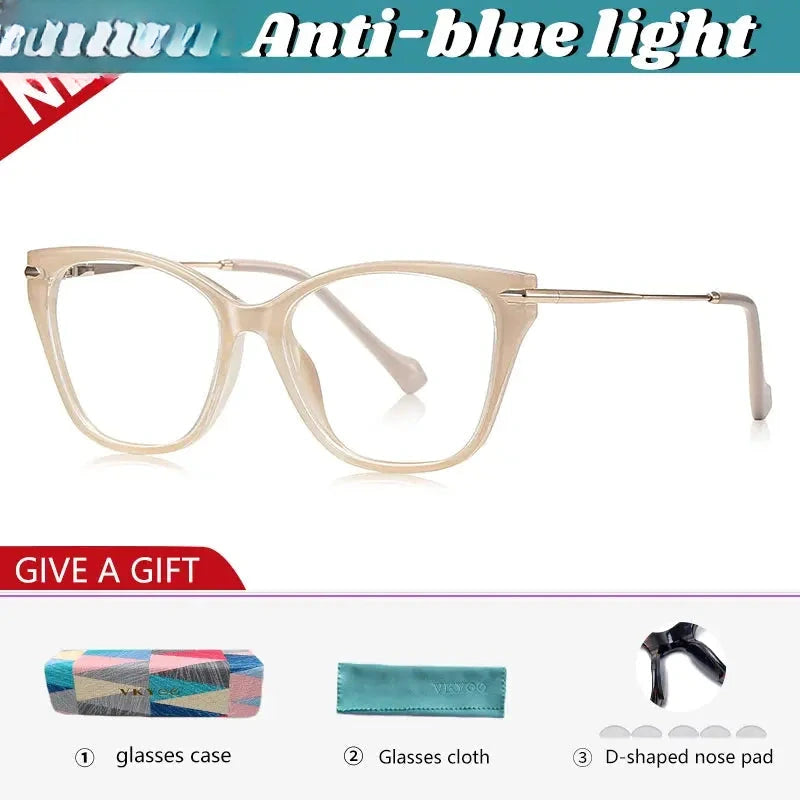 Women's Cat Eye Full Rim TR90 Reading Glasses 77240 — view 4 | Rx Spectacle