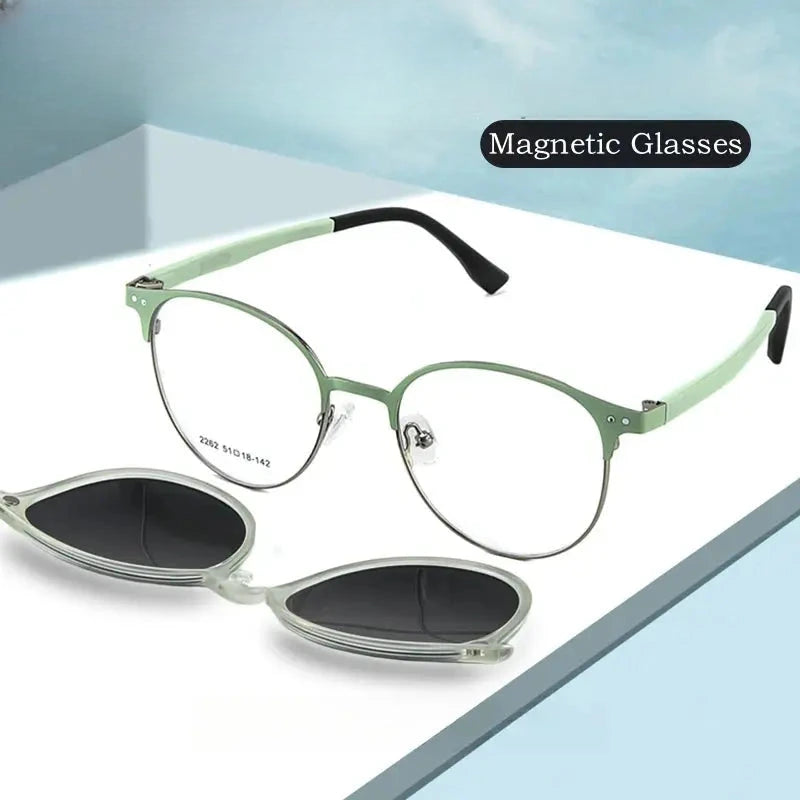 Women's Oval Full Rim TR90 Clip-On Prescription Glasses 2262 — view 2 | Rx Spectacle