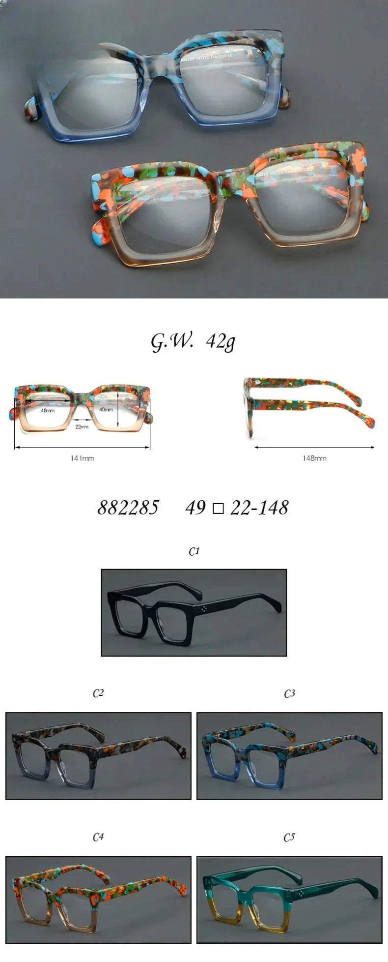 Women's Cat Eye Full Rim TR90 Reading Glasses 882285 — view 2 | Rx Spectacle