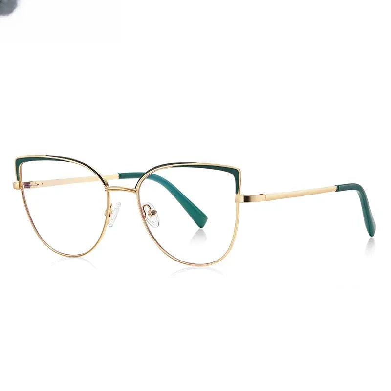 Women's Square Full Rim Alloy Reading Glasses 3103 — view 12 | Rx Spectacle
