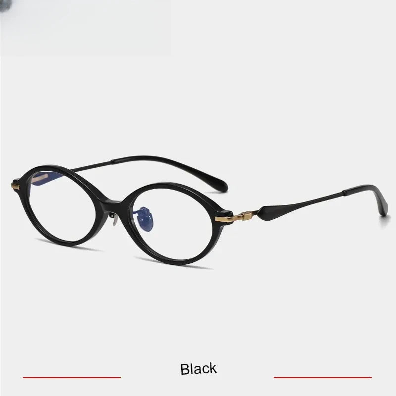 Unisex Oval Full Rim Titanium Prescription Glasses 96060 — view 3 | Rx Spectacle