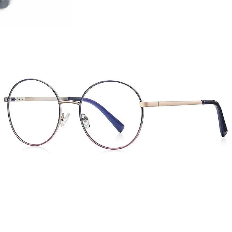 Women's Round Full Rim Stainless Steel Reading Glasses 3082 — view 12 | Rx Spectacle