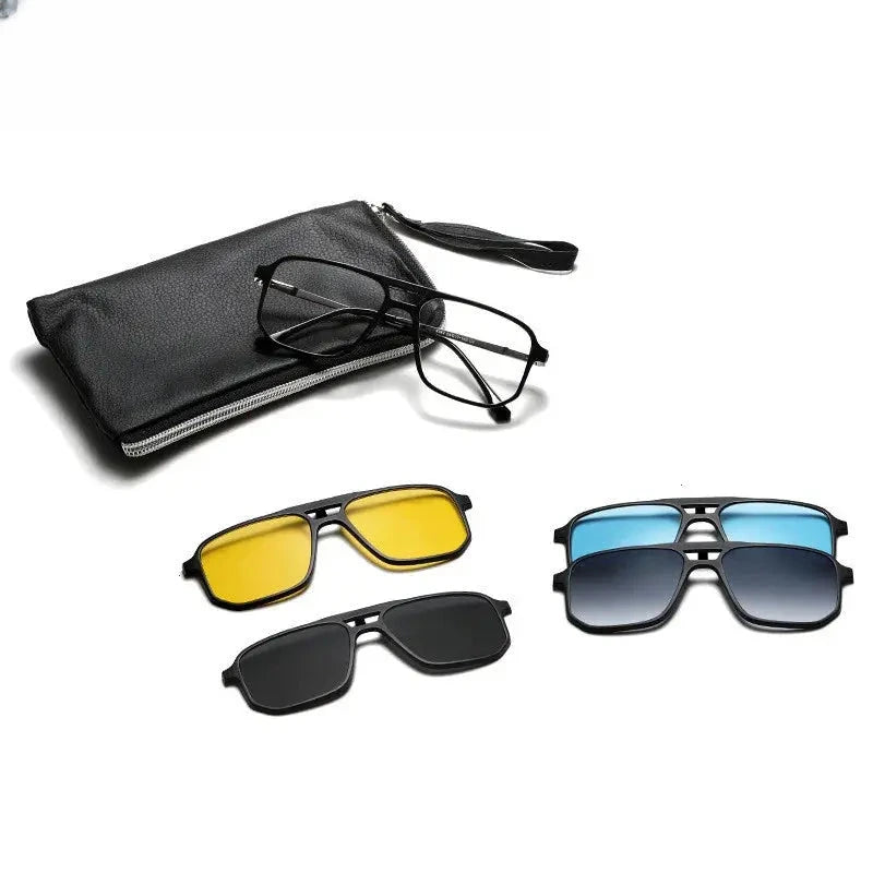 Unisex Square Full Rim Alloy Prescription Glasses 60824 — view 7 | Rx Spectacle