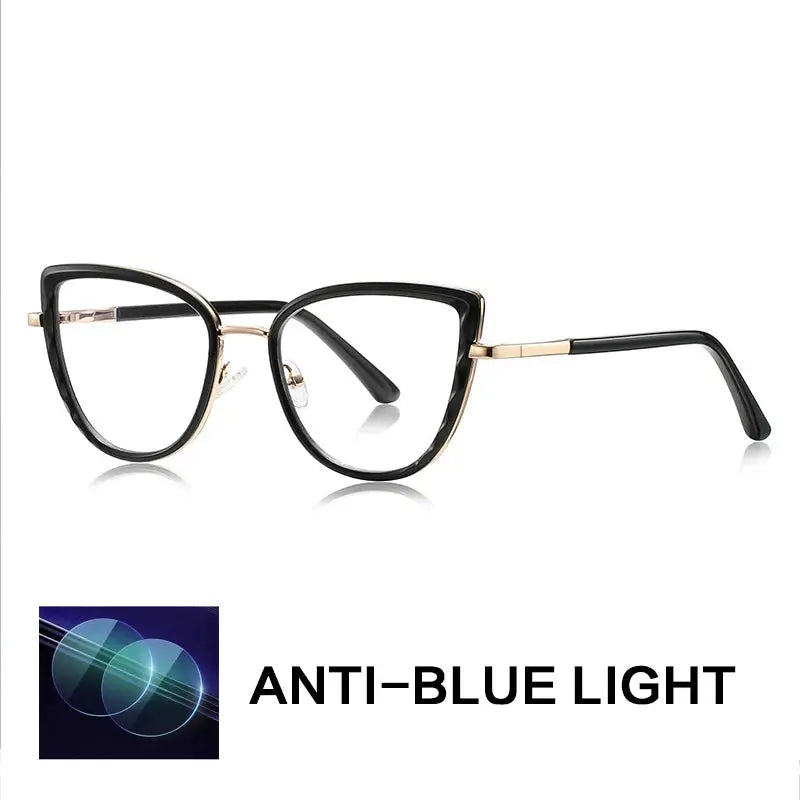 Women's Cat Eye Full Rim Titanium Reading Glasses Gx3151