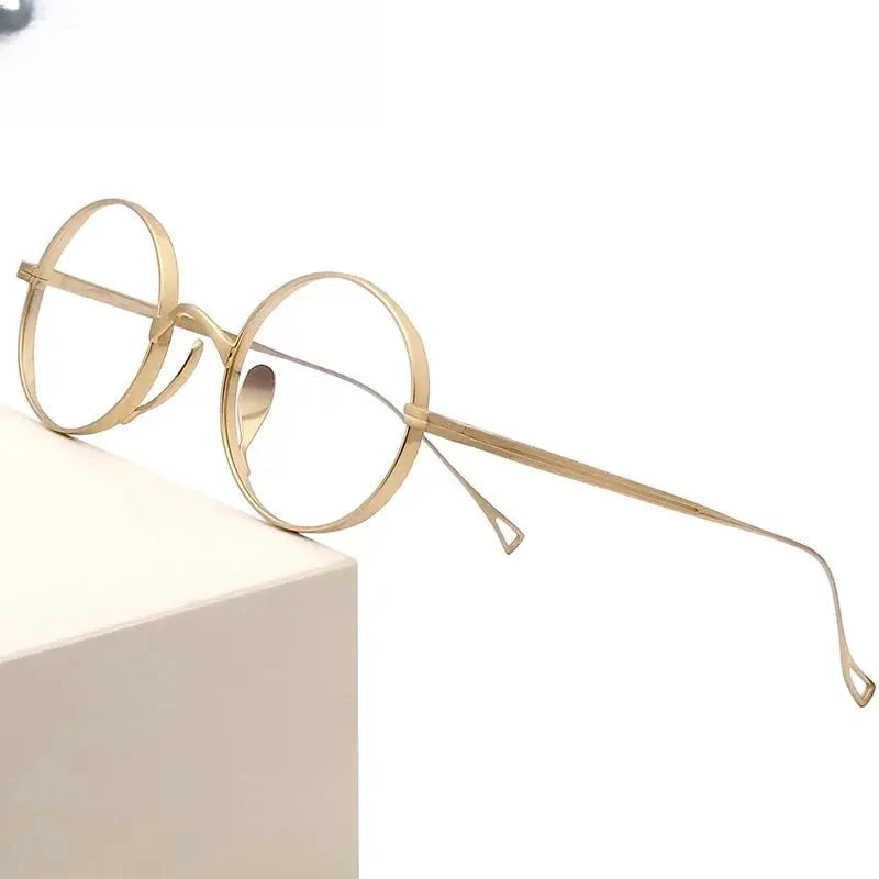 Women's Round Full Rim Titanium Prescription Glasses 10518 — view 1 | Rx Spectacle