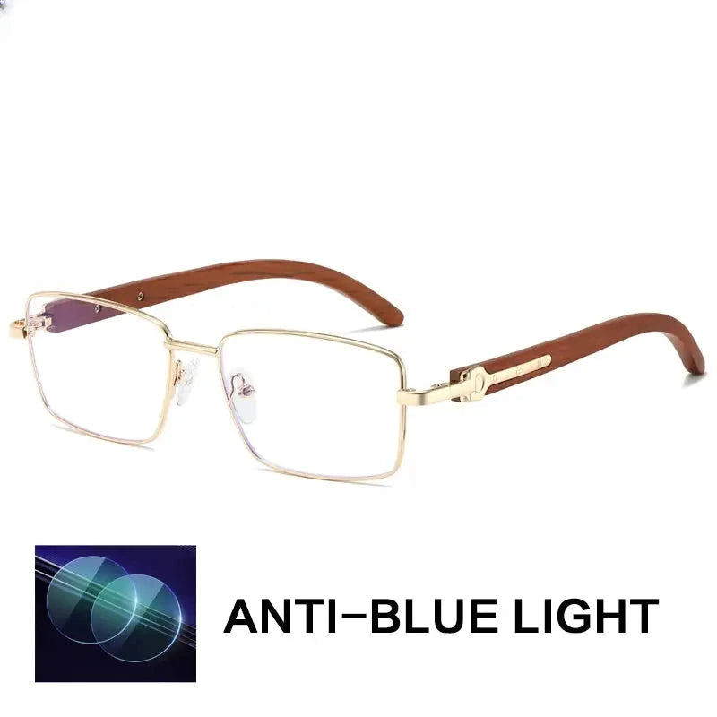 Unisex Square Full Rim Titanium Prescription Glasses 794006 — view 4 | Rx Spectacle