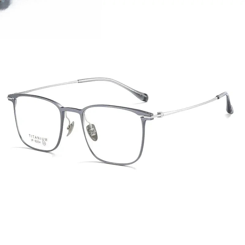 Men's Square Full Rim Titanium Prescription Glasses 776254 — view 6 | Rx Spectacle