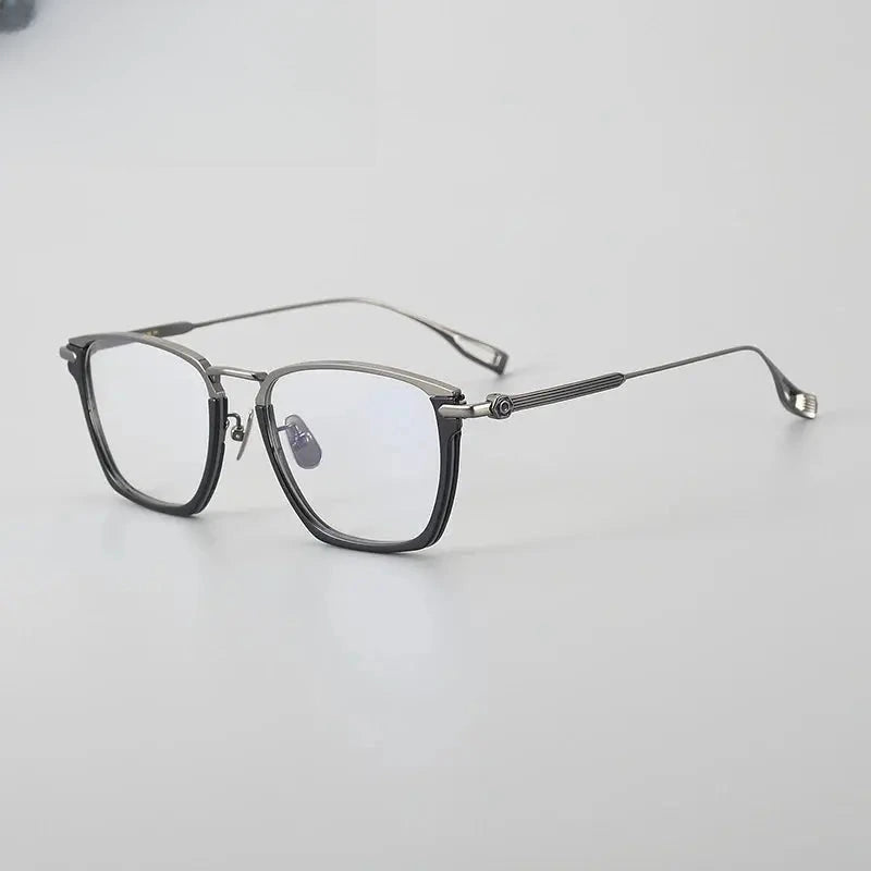 Unisex Polygon Full Rim Titanium Prescription Glasses 624015 — view 4 | Rx Spectacle