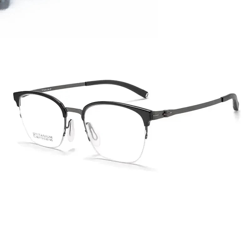 Women's Square Full Rim Titanium Prescription Glasses 618817 — view 5 | Rx Spectacle