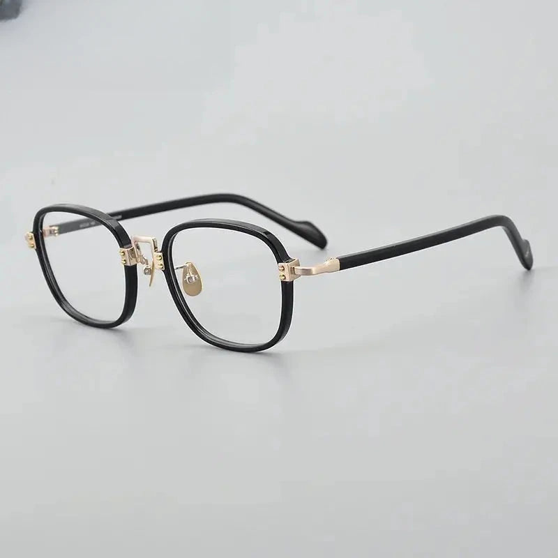 Unisex Square Full Rim Titanium Prescription Glasses 190038 — view 3 | Rx Spectacle