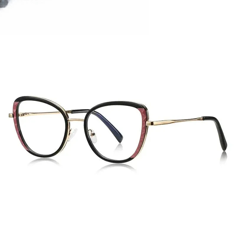 Women's Cat Eye Full Rim Titanium Prescription Glasses 61347 — view 4 | Rx Spectacle