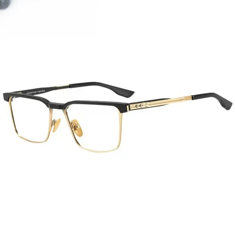 Men's Square Full Rim Titanium Prescription Glasses 151 — view 8 | Rx Spectacle