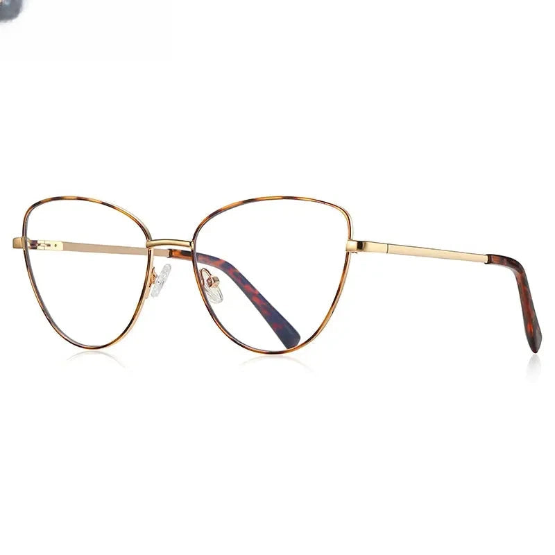 Women's Cat Eye Full Rim Stainless Steel Reading Glasses 3083 — view 8 | Rx Spectacle