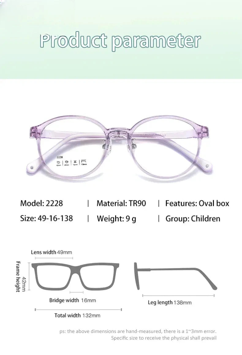 Unisex Oval Full Rim Titanium Prescription Glasses 2228 — view 9 | Rx Spectacle