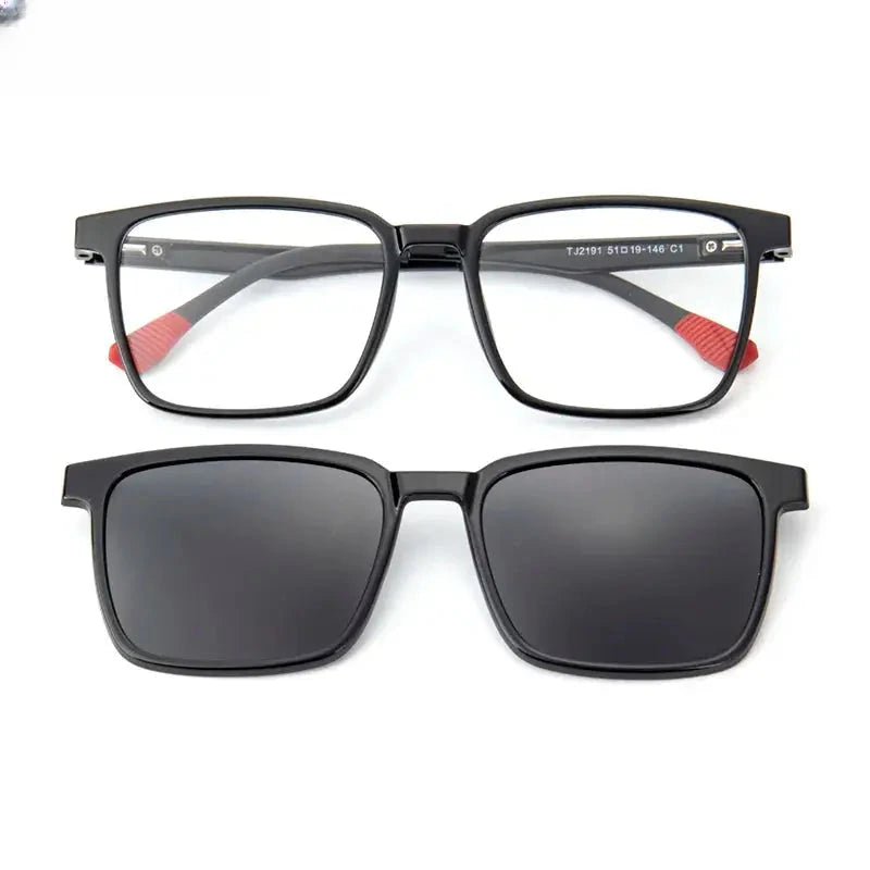Men's Square Full Rim Titanium Oversized Reading Glasses 2191 — view 1 | Rx Spectacle