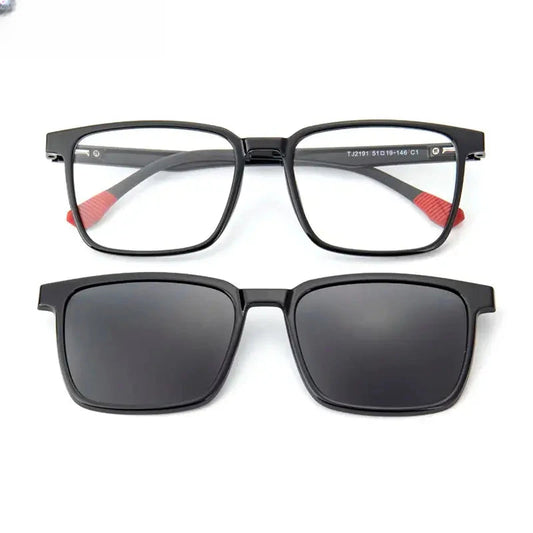 Men's Square Full Rim Titanium Oversized Reading Glasses 2191 — view 1 | Rx Spectacle