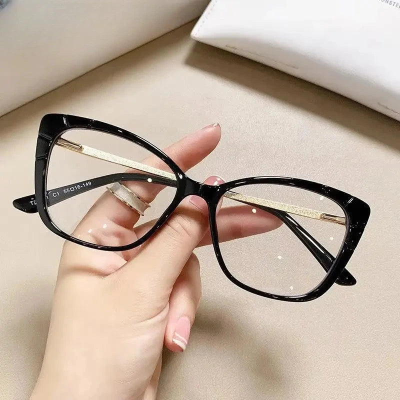 Women's Cat Eye Full Rim TR90 Prescription Glasses 75721 — view 3 | Rx Spectacle