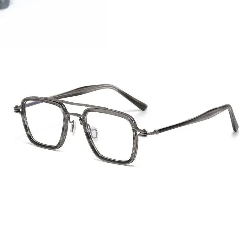 Men's Square Full Rim Titanium Prescription Glasses 985876 — view 5 | Rx Spectacle