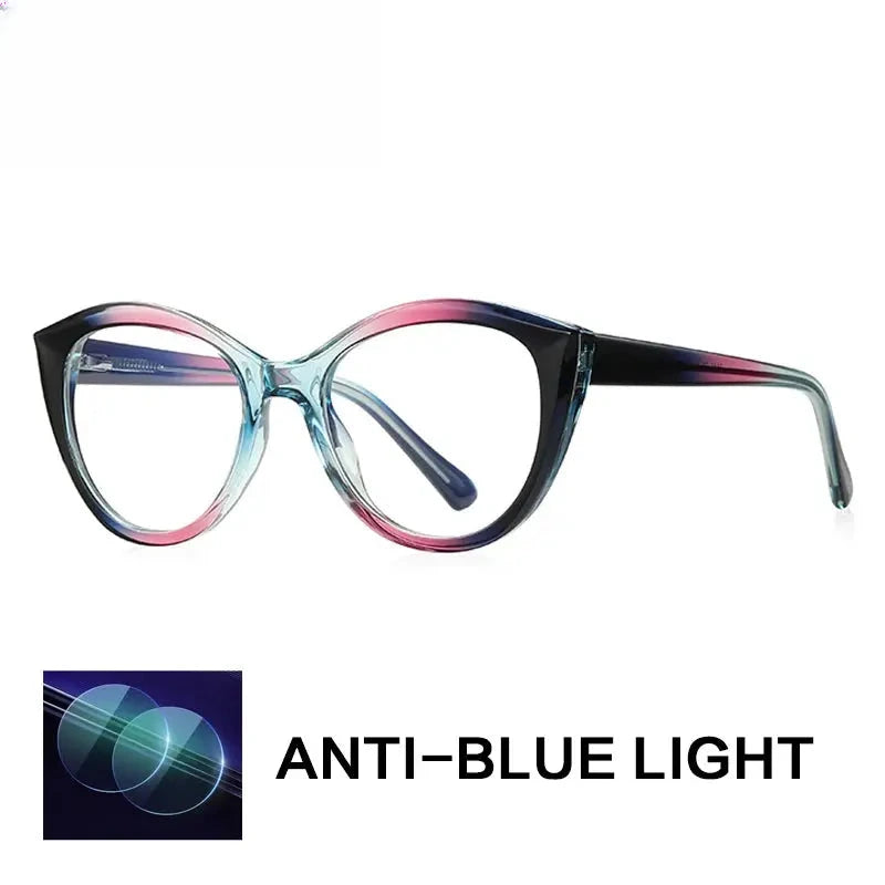 Women's Cat Eye Full Rim Titanium Reading Glasses Gx2145 — view 7 | Rx Spectacle