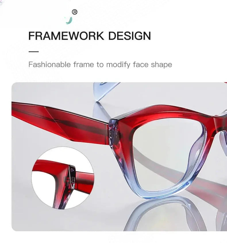 Women's Cat Eye Full Rim Acetate Reading Glasses 2197 — view 5 | Rx Spectacle