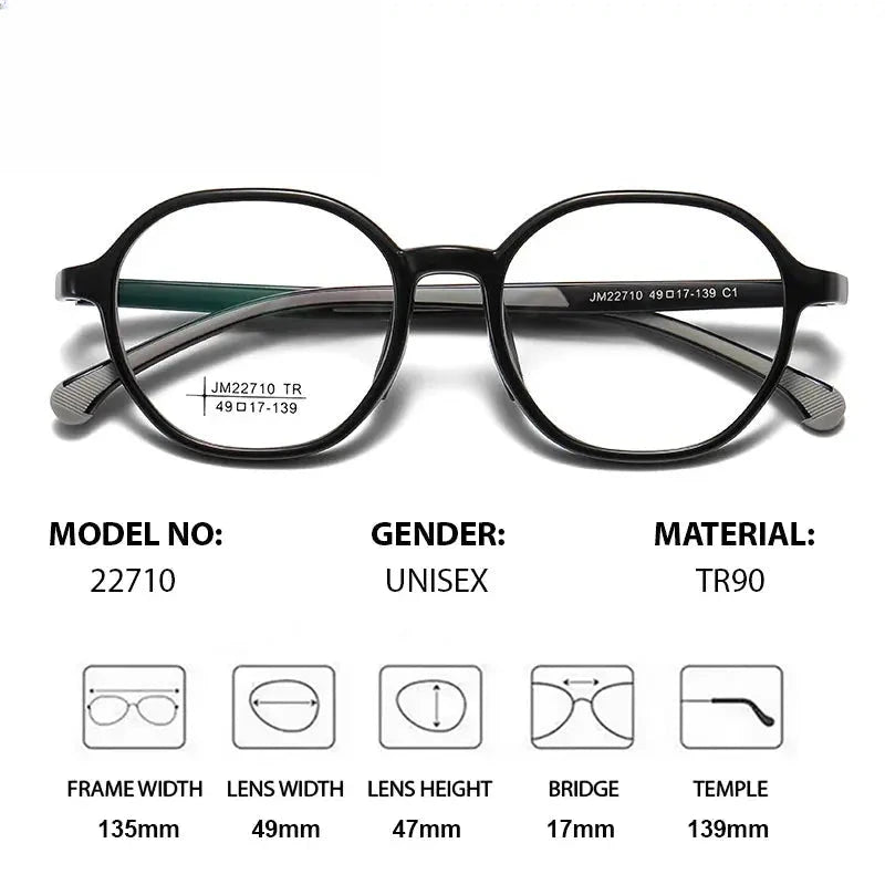 Women's Oval Full Rim TR90 Prescription Glasses 322710 — view 2 | Rx Spectacle