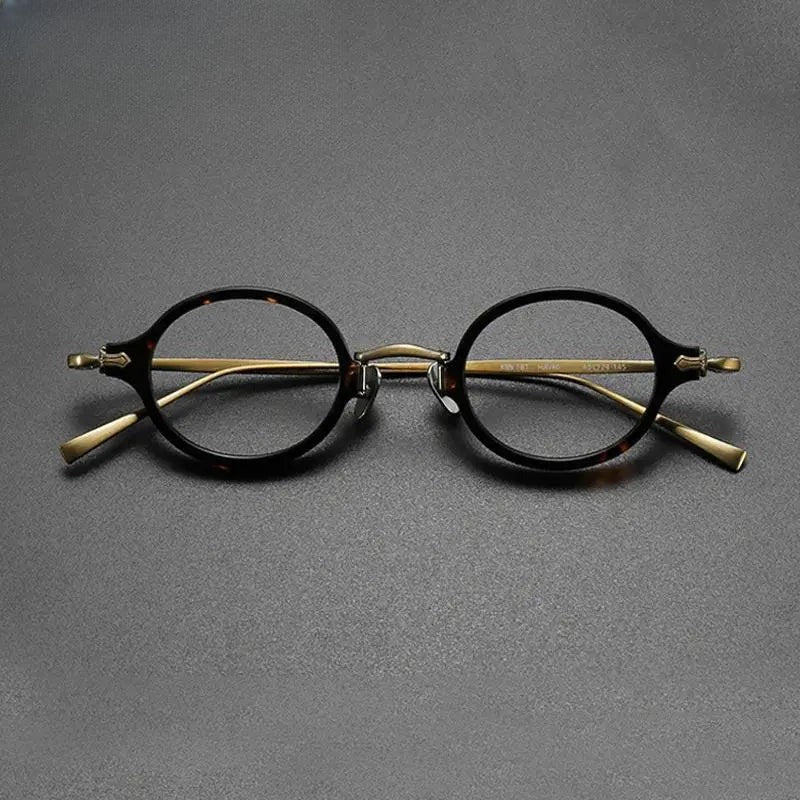 Unisex Round Full Rim Titanium Prescription Glasses Gxyj890 — view 10 | Rx Spectacle