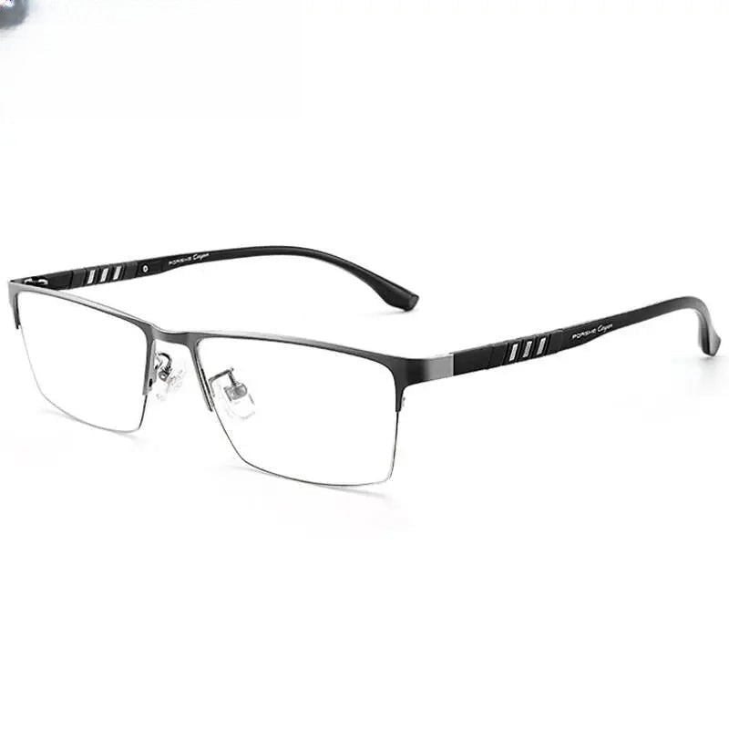 Unisex Semi-Rimless Stainless Steel Prescription Glasses — view 2 | Rx Spectacle