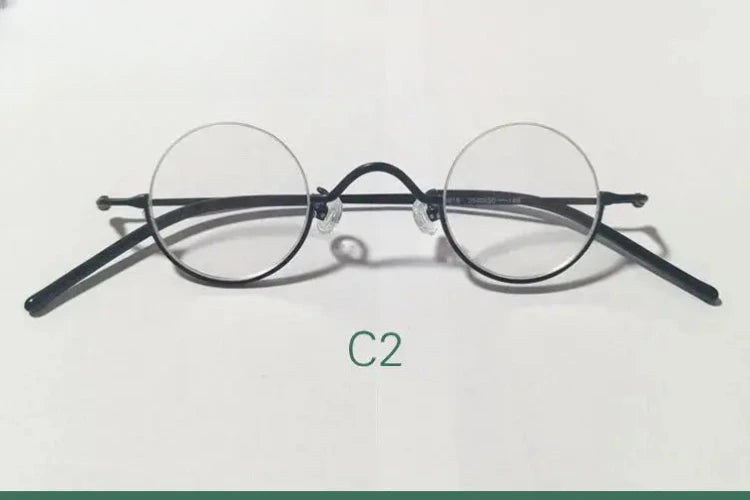 Women's Round Semi-Rimless Alloy Prescription Glasses 14129 — view 4 | Rx Spectacle